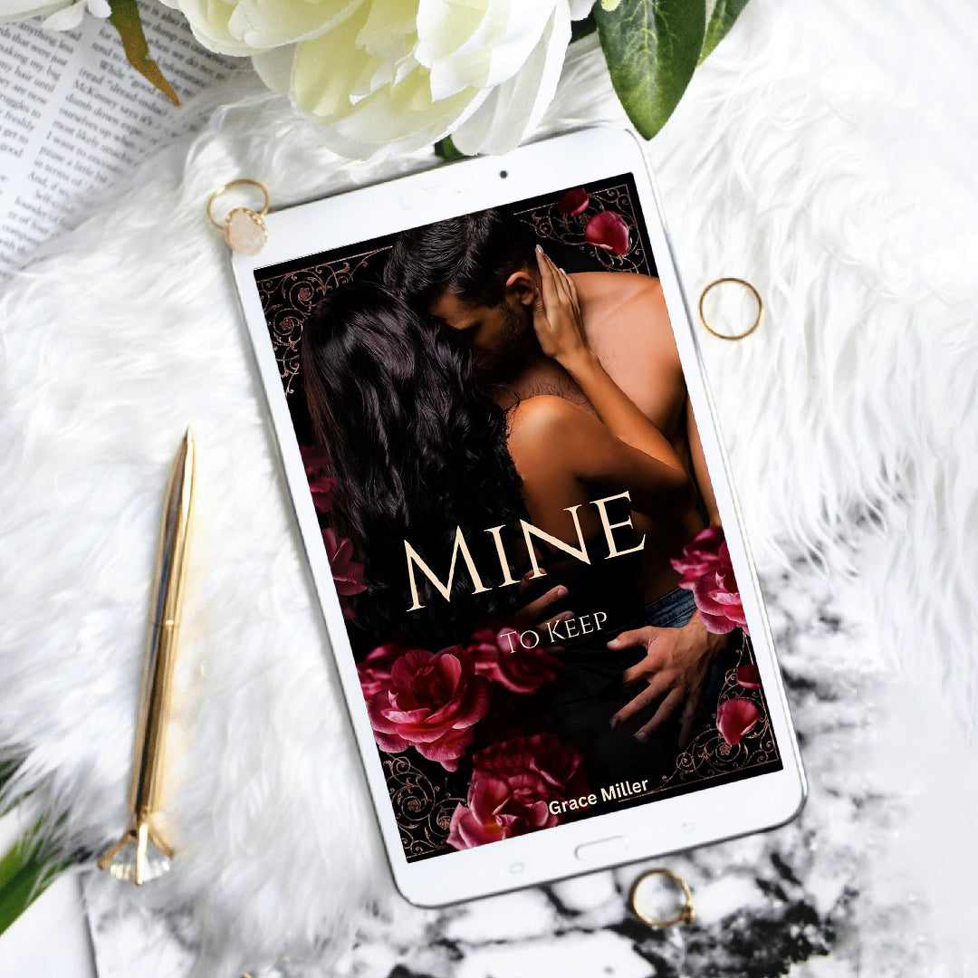 Ebook cover of Mine To Keep by Grace Miller, featuring a rejected daughter and a ruthless billionaire